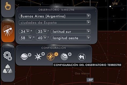 Ubicacion del observador