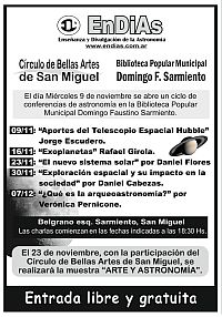 Volante mini Arte y Astronomia 2011